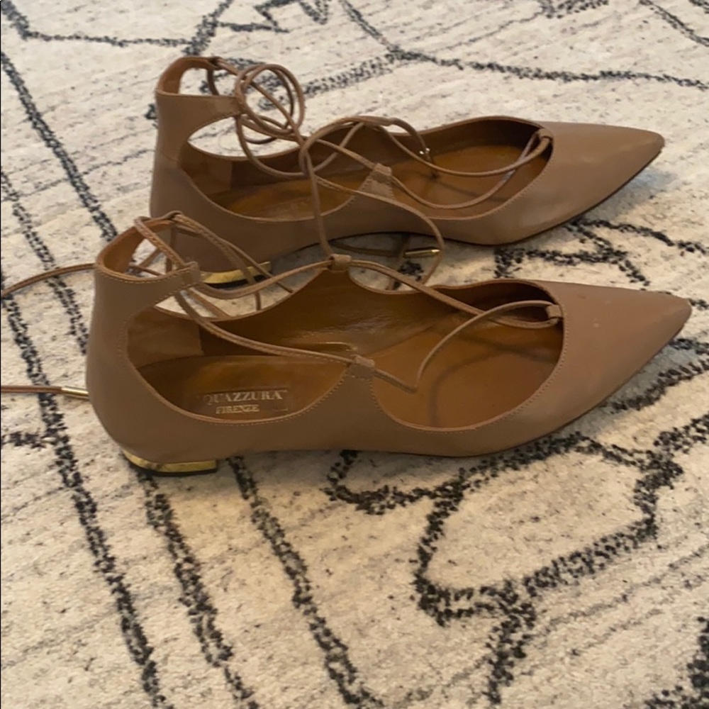 Aquazurra lace up flat